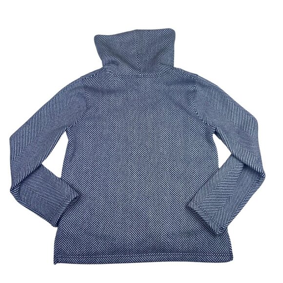 J. Crew Womens Striped Sweater Turtle Neck Black and White Pattern Fall Warm L - Picture 8 of 8